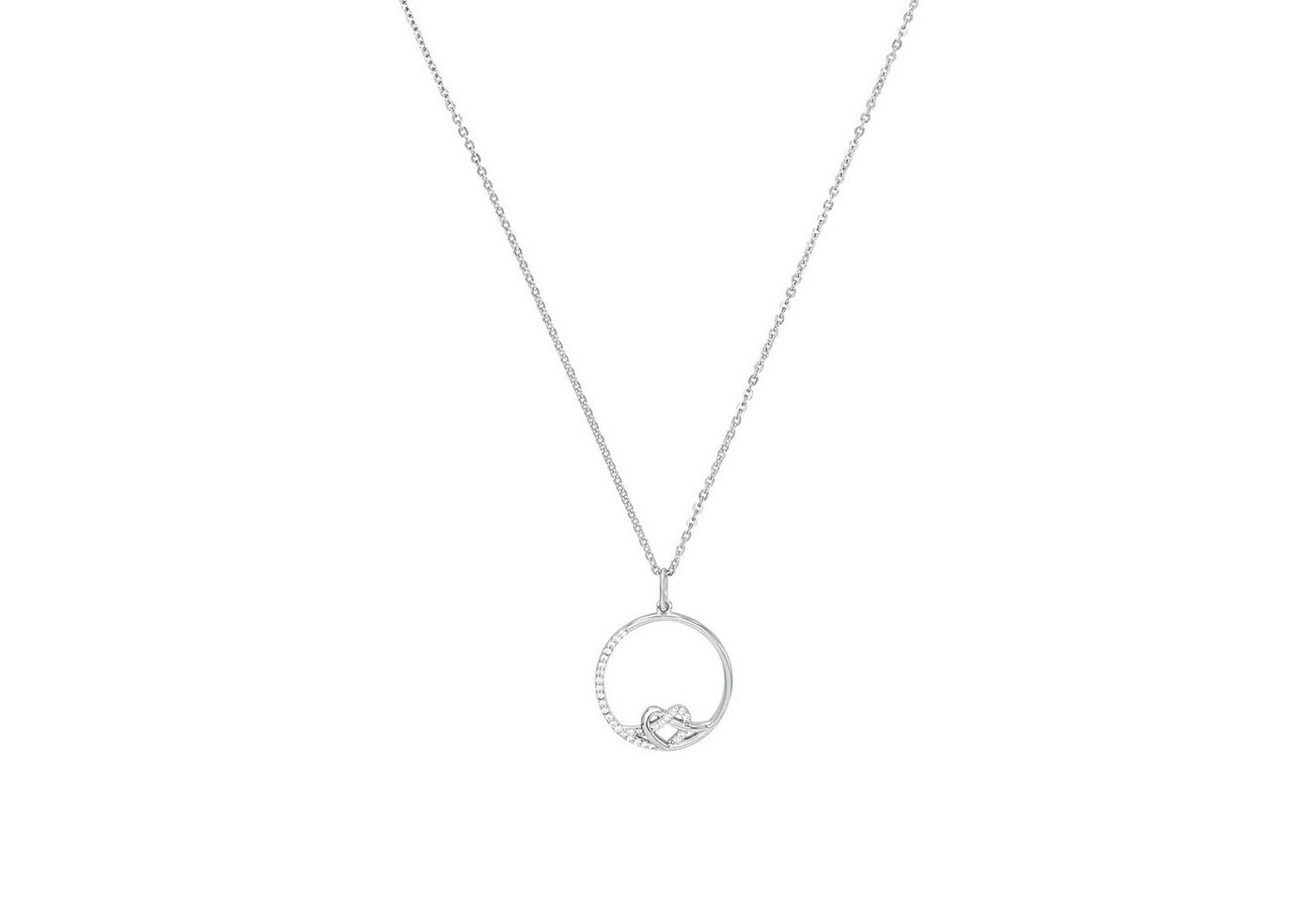Amor Silberkette Amor Kette mit Anhänger (Kette mit Anhänger, 2-tlg., Kette mit Anhänger) von Amor