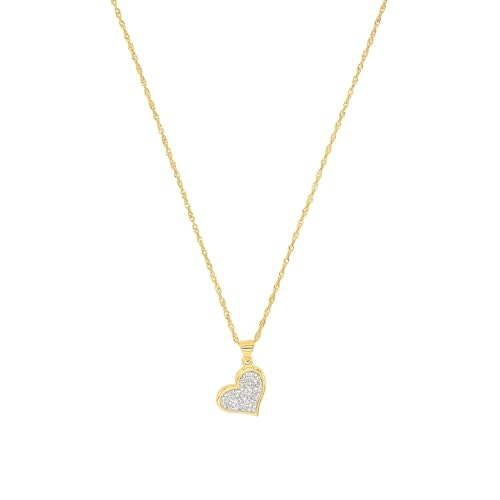 Amor Kette mit Anhänger Damen Halsschmuck, mit Kristall, 45 cm, Gold, Herz, Kommt in Schmuck Geschenk Box, 2014244 von Amor