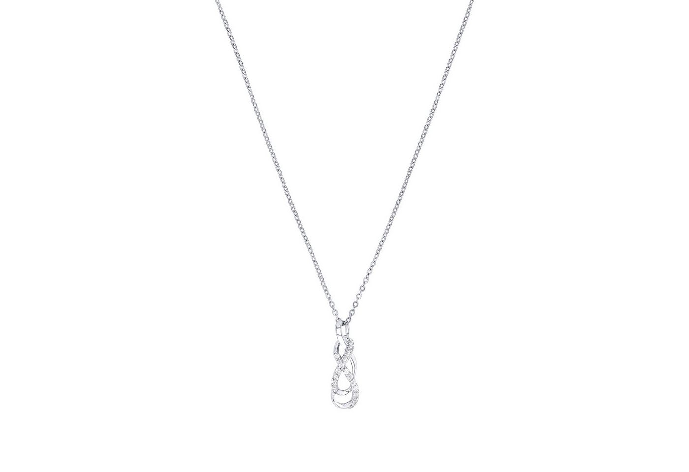 Amor Kette mit Anhänger Infinity/Unendlichkeitsschleife, mit Zirkonia (synth) von Amor