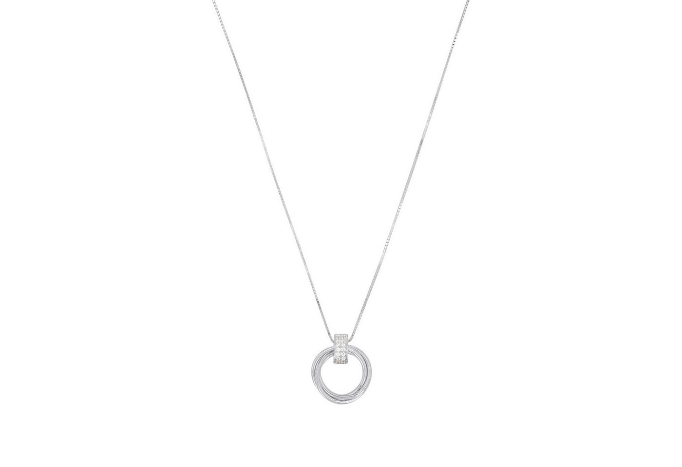 Amor Kette mit Anhänger Kreis, mit Zirkonia (synth) von Amor
