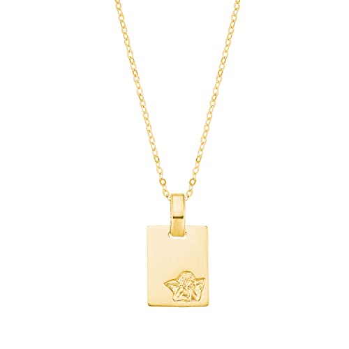 Amor Kette mit Anhänger Mädchen Kinder Halsschmuck, 42 cm, Gold, Engel, Kommt in Schmuck Geschenk Box, 2027083 von Amor