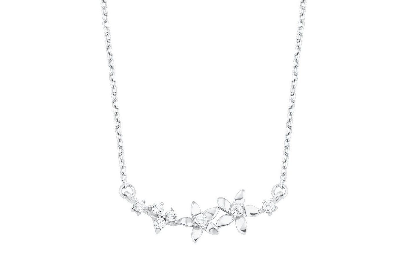Amor Kette mit Anhänger für Damen, Sterling Silber 925, Zirkonia (synth) Blume (1-tlg., Kette mit Anhänger) von Amor