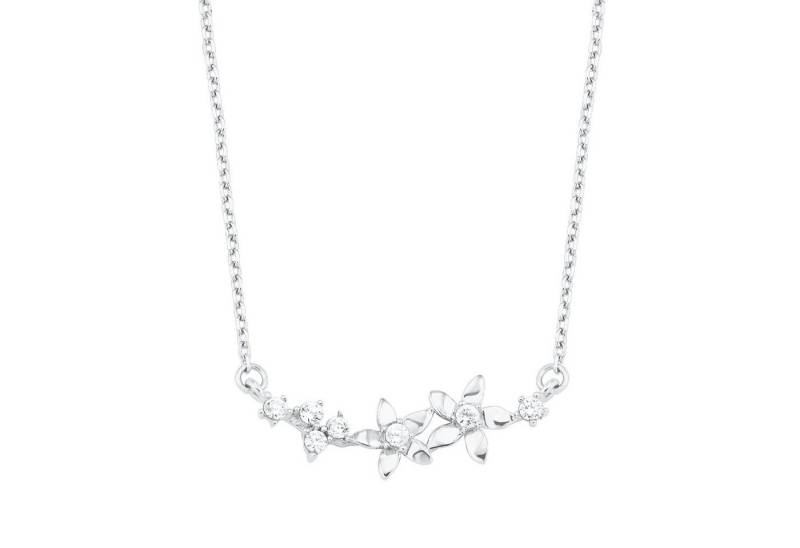 Amor Kette mit Anhänger für Damen, Sterling Silber 925, Zirkonia (synth) Blume (1-tlg., Kette mit Anhänger) von Amor