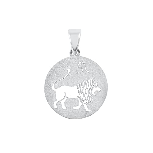 Amor Motivanhänger 925 Sterling Silber Unisex Damen Herren Anhänger, Silber, Löwe, Kommt in Schmuck Geschenk Box, 2028051 von Amor