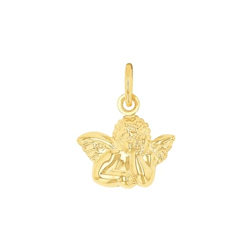 Amor Motivanhänger Unisex Damen Herren Anhänger, 1,6 cm, Gold, Engel, Kommt in Schmuck Geschenk Box, 2013399 von Amor