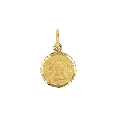Amor Motivanhänger Unisex Damen Herren Anhänger, 1,6 cm, Gold, Kommt in Schmuck Geschenk Box, 9038862 von Amor