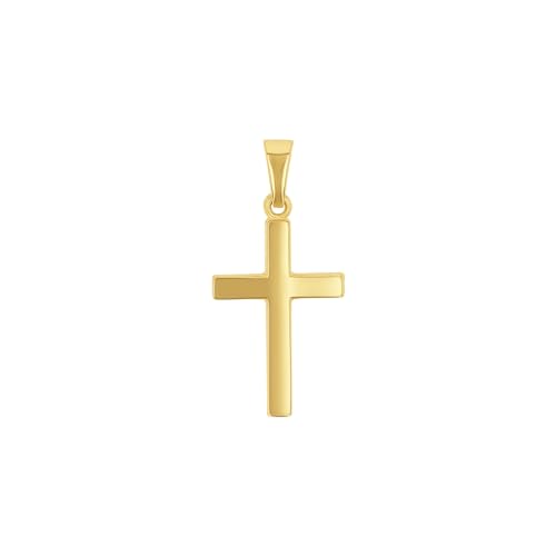 Amor Motivanhänger Unisex Damen Herren Anhänger, 2,5 cm, Gold, Kreuz, Kommt in Schmuck Geschenk Box, 2028014 von Amor