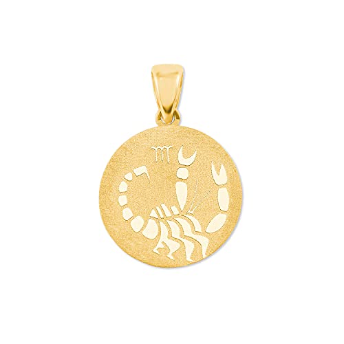 Amor Motivanhänger Unisex Damen Herren Anhänger, Gold, Skorpion, Kommt in Schmuck Geschenk Box, 2020789 von Amor