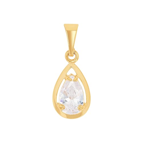 Amor Motivanhänger Damen Anhänger, mit Zirkonia synth., Gold, Kommt in Schmuck Geschenk Box, 2013392 von Amor