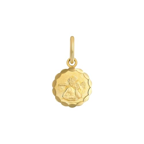 Amor Motivanhänger Unisex Mädchen Jungen Anhänger, 1,4 cm, Gold, Engel, Kommt in Schmuck Geschenk Box, 2014140 von Amor