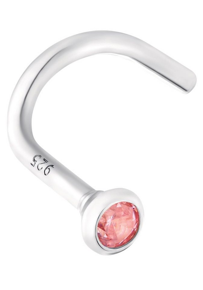 Amor Nasenpiercing Schmuck Geschenk Piercing Körperschmuck Silber Pink Sparkle 9037353 von Amor