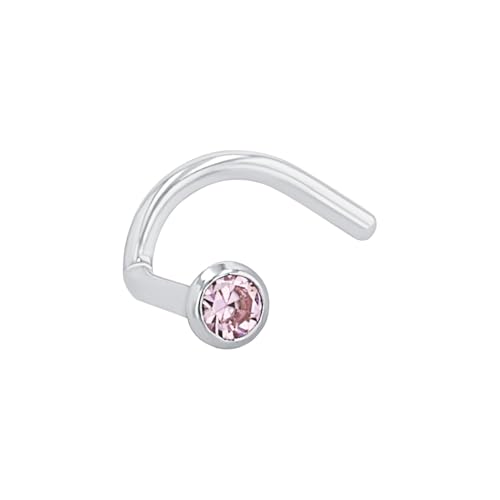 Amor Nasenpiercing 925 Sterling Silber Damen Piercingschmuck, mit Zirkonia synth., 1 cm, Silber, Kommt in Schmuck Geschenk Box, 9037353 von Amor