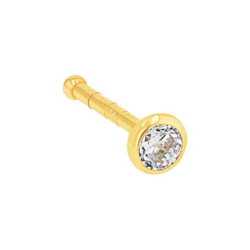 Amor Nasenpiercing Damen Piercingschmuck, mit Zirkonia synth., 0,6 cm, Gold, Kommt in Schmuck Geschenk Box, 9037278 von Amor