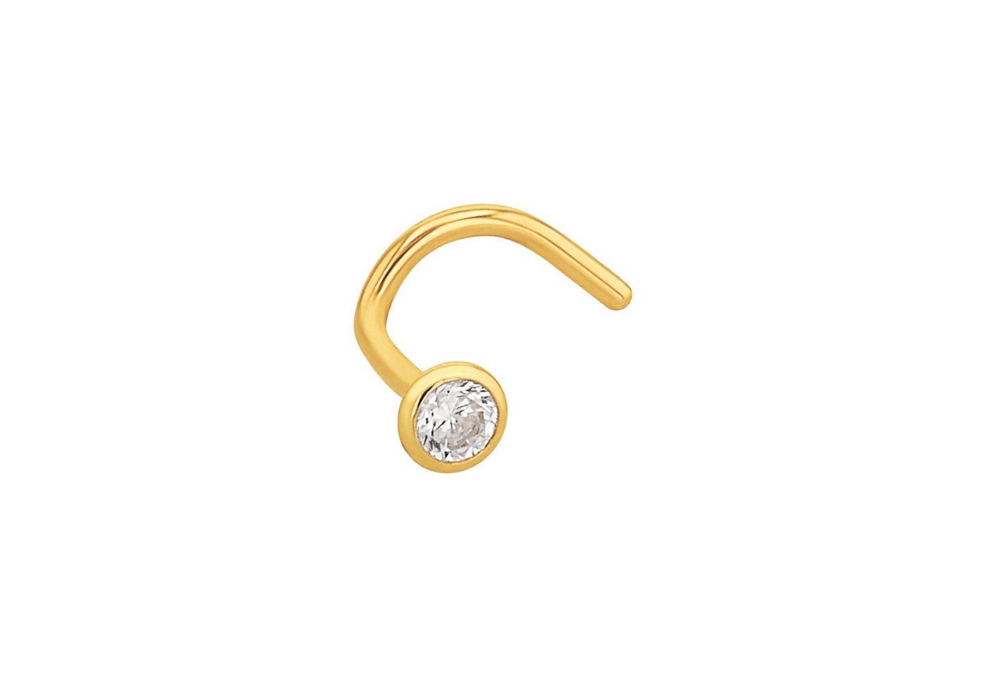 Amor Nasenpiercing für Damen, Gold 750, Zirkonia synth. (Nasenpiercing, 1-tlg) von Amor