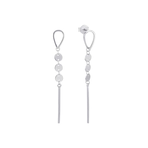 Amor Ohrhänger 925 Sterling Silber Damen Ohrschmuck, 4,8 cm, Silber, Kommt in Schmuck Geschenk Box, 2026169 von Amor