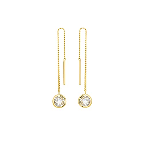 Amor Ohrhänger Damen Ohrschmuck, mit Zirkonia synth, 5,1 cm, Gold, Kommt in Schmuck Geschenk Box, 2013814 von Amor