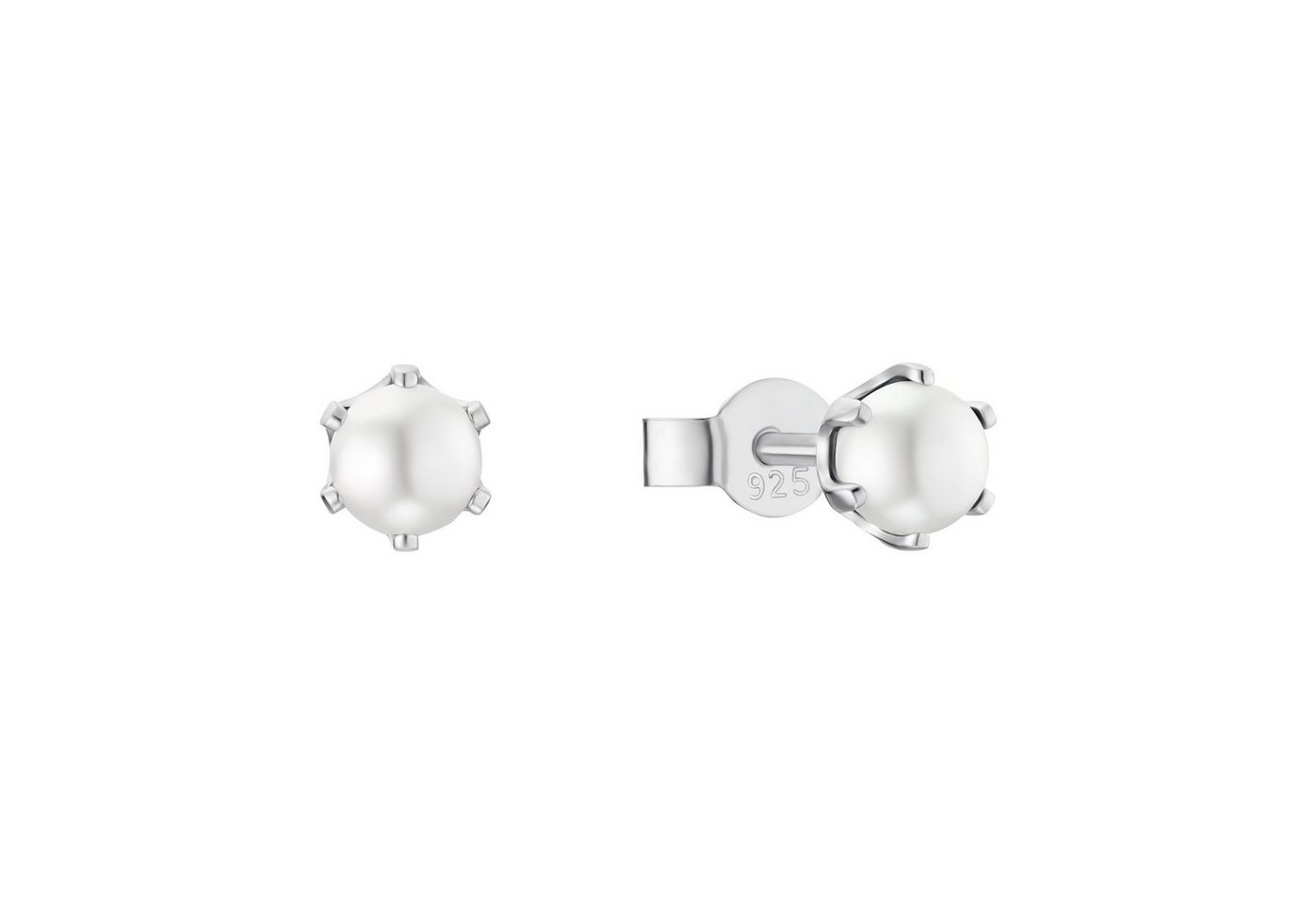 Amor Ohrstecker-Set für Mädchen, 925 Sterling Silber, Wachsperle (2-tlg) von Amor