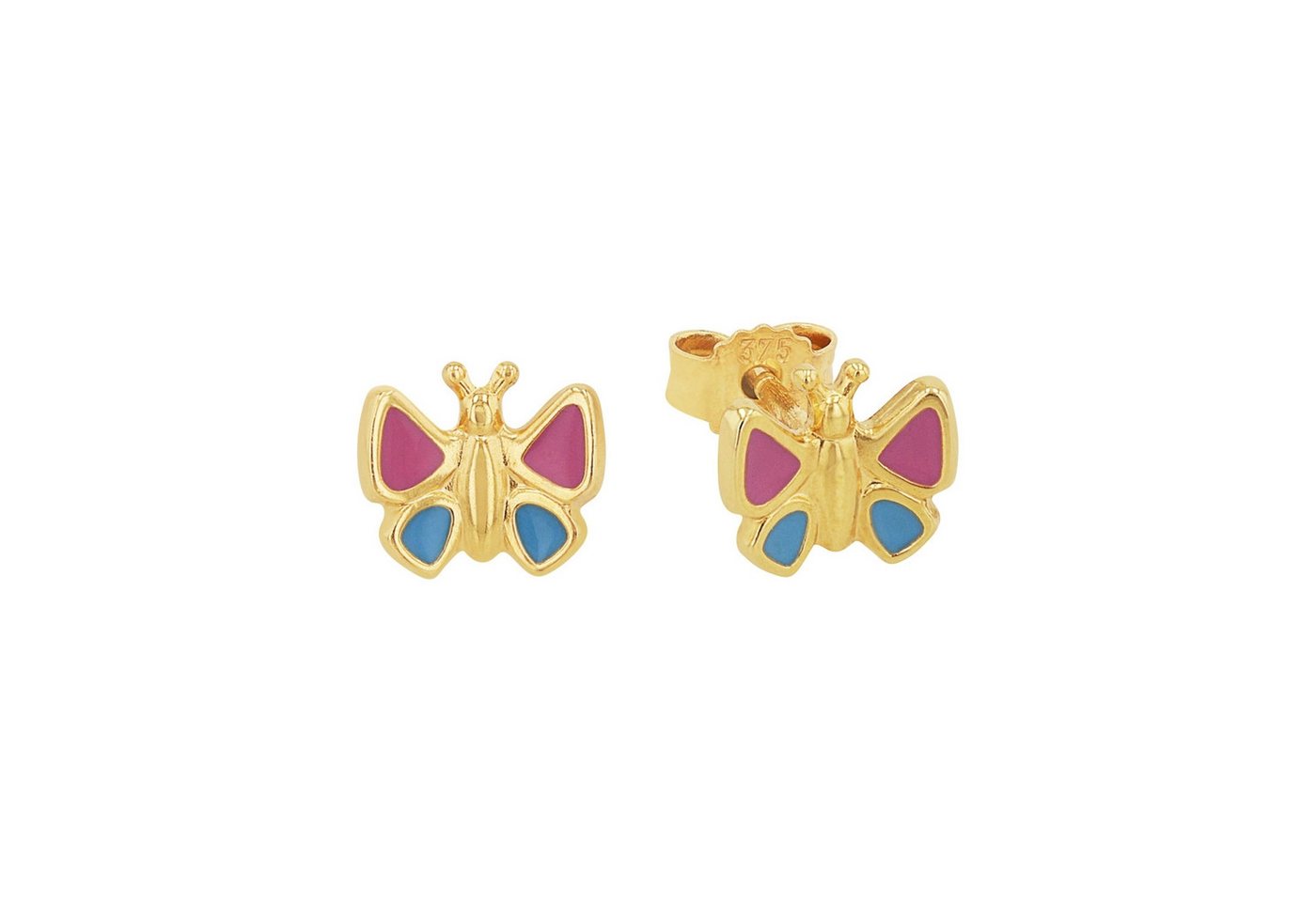 Amor Ohrstecker-Set für Mädchen, Gold 375, Schmetterling (2-tlg) von Amor