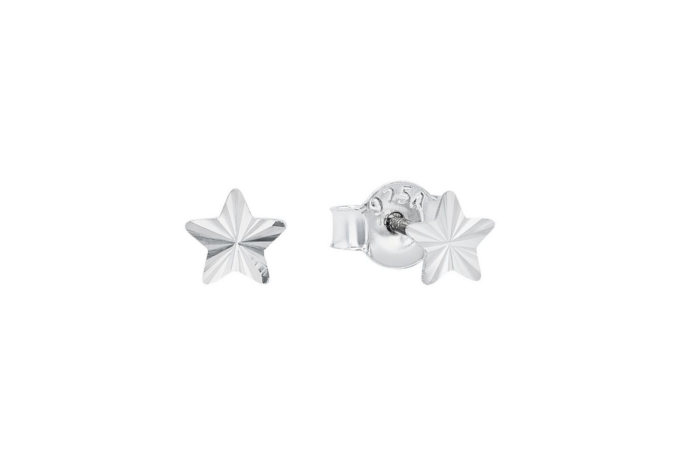 Amor Ohrstecker-Set für Mädchen, 925 Sterling Silber, Stern (2-tlg) von Amor