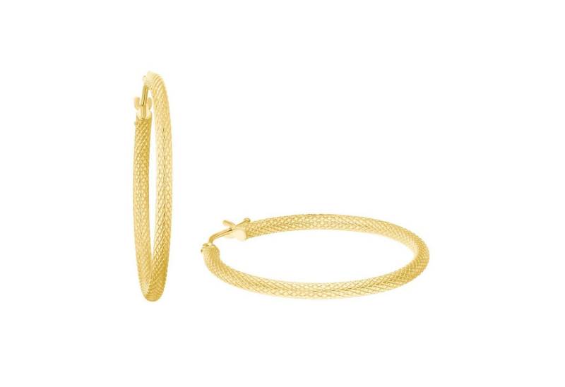 Amor Paar Creolen für Damen, Gelbgold 375 (Creolen, 2-tlg) von Amor