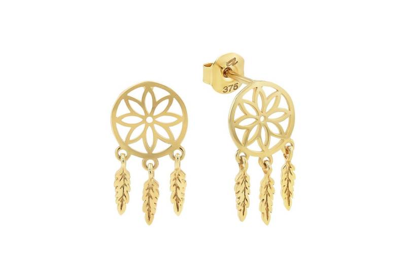 Amor Paar Ohrhänger Amor Ohrhänger für Damen, Gold 375, Traumfänger (Ohrhänger, 2-tlg) von Amor