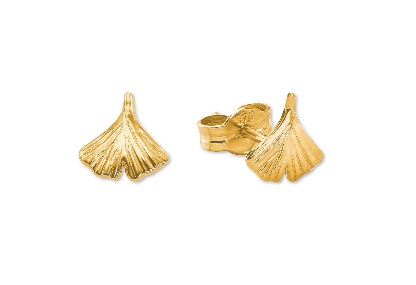 Amor Paar Ohrstecker Amor Ohrstecker für Damen, Gold 375, Ginkgoblatt (Ohrstecker, 2-tlg) von Amor