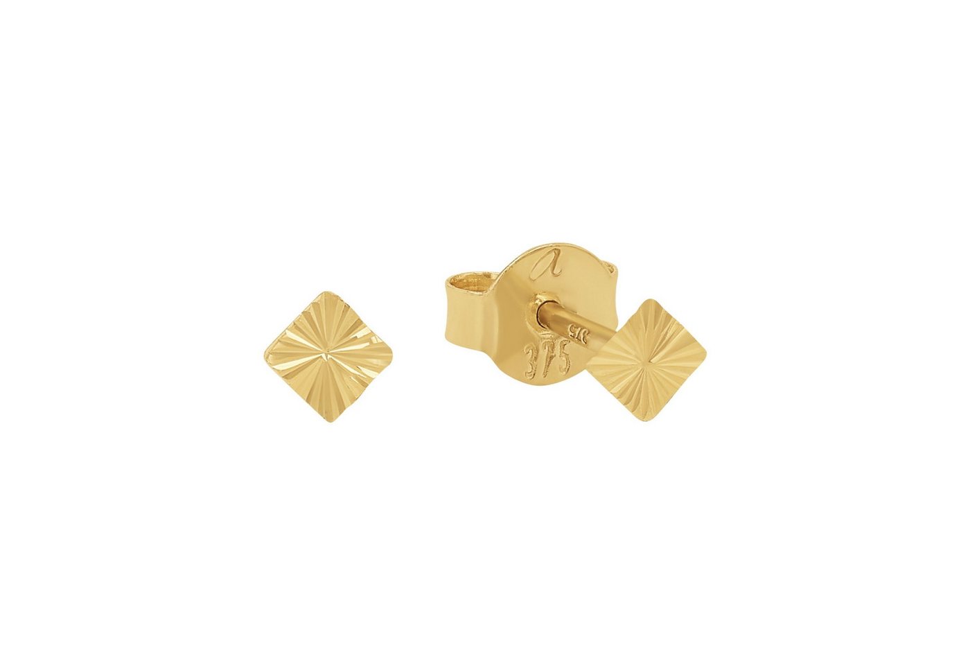 Amor Paar Ohrstecker für Damen und Herren, Unisex, Gold 375 (Ohrstecker, 2-tlg) von Amor