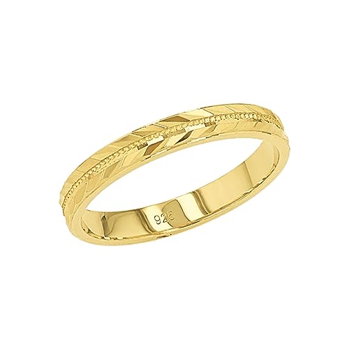 Amor Ring 925 Sterling Silber Damen Ringe, Gold, Kommt in Schmuck Geschenk Box, 2037388 von Amor