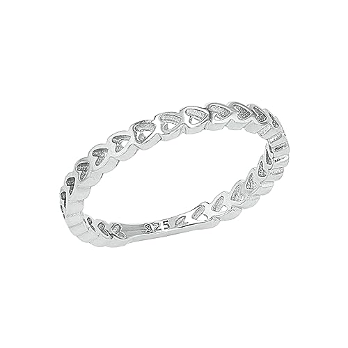 Amor Ring 925 Sterling Silber Damen Ringe, Silber, Herz, Kommt in Schmuck Geschenk Box, 2037282 von Amor