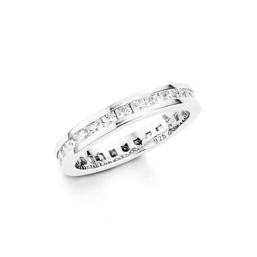 Amor Ring 925 Sterling Silber Damen Ringe, mit Zirkonia synth., Silber, Kommt in Schmuck Geschenk Box, 9852253 von Amor