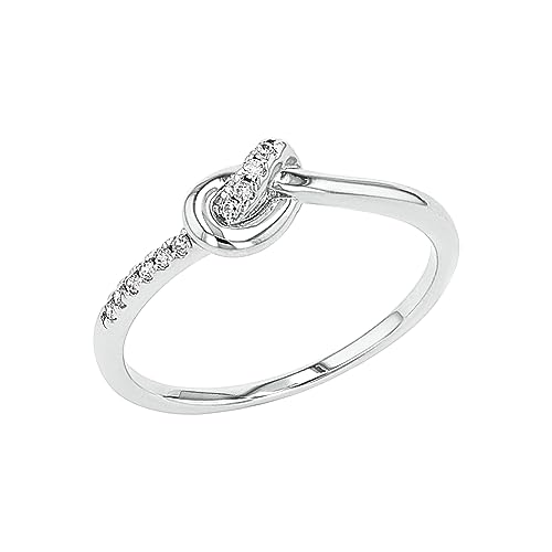Amor Ring 925 Sterling Silber Damen Ringe, mit Zirkonia synth., Weiß, Kommt in Schmuck Geschenk Box, 2037262 von Amor