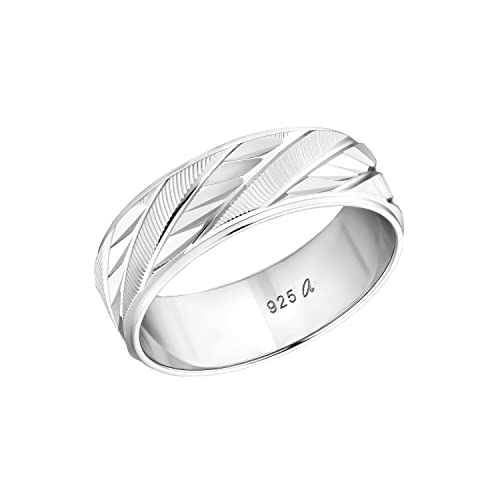 Amor Ring 925 Sterling Silber Unisex Damen Herren Ringe, Silber, Kommt in Schmuck Geschenk Box, 9027187 von Amor