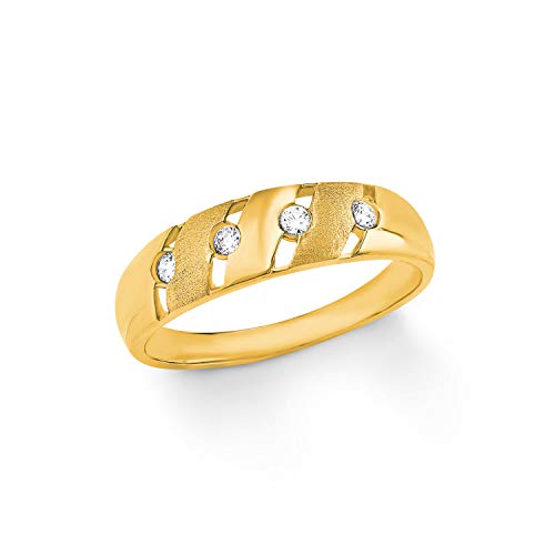 Amor Ring Damen Ringe, mit Zirkonia synth., Gold, Kommt in Schmuck Geschenk Box, 9832194 von Amor