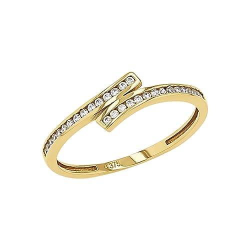 Amor Ring Damen Ringe, mit Zirkonia synth., Weiß, Kommt in Schmuck Geschenk Box, 2036934 von Amor