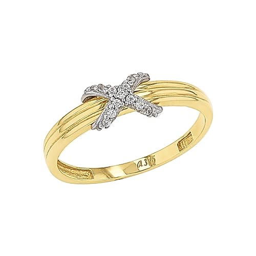 Amor Ring Damen Ringe, mit Zirkonia synth., Weiß, Kommt in Schmuck Geschenk Box, 2037447 von Amor