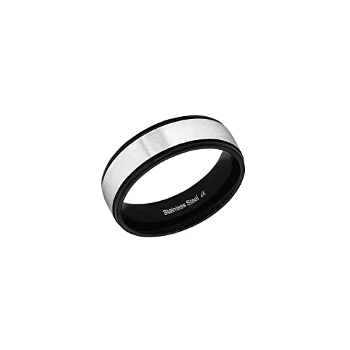 Amor Ring Edelstahl Herren Ringe, Silber, Kommt in Schmuck Geschenk Box, 9783793 von Amor