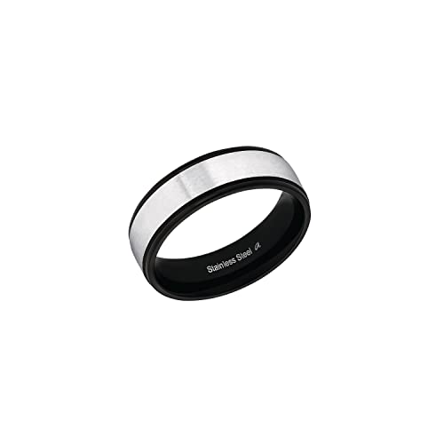Amor Ring Edelstahl Herren Ringe, Silber, Kommt in Schmuck Geschenk Box, von Amor