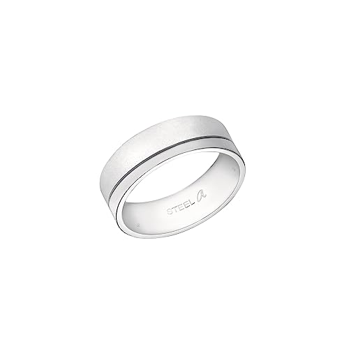 Amor Ring Edelstahl Unisex Damen Herren Ringe, Silber, Kommt in Schmuck Geschenk Box, von Amor