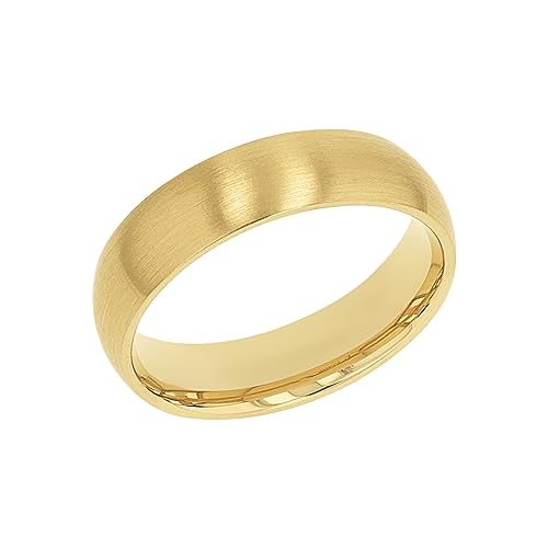 Amor Ring Edelstahl unisex Ringe, Gold, Kommt in Schmuck Geschenk Box, 2037287 von Amor