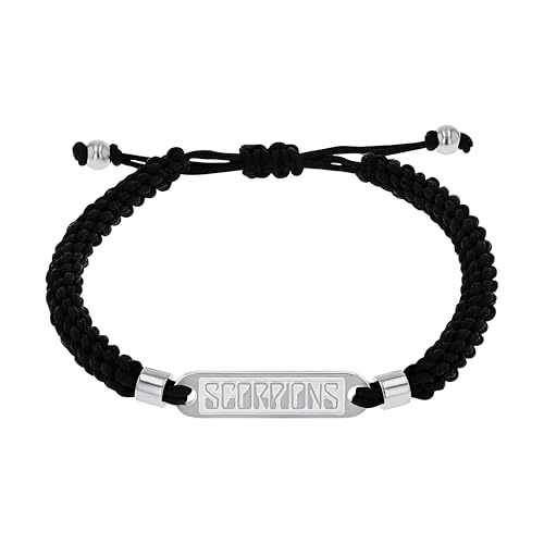 Amor Scorpions by Identarmband Edelstahl Nylon Unisex Damen Herren Armschmuck, 18-24 cm, Silber, Kommt in Schmuck Geschenk Box, 2040518 von Amor