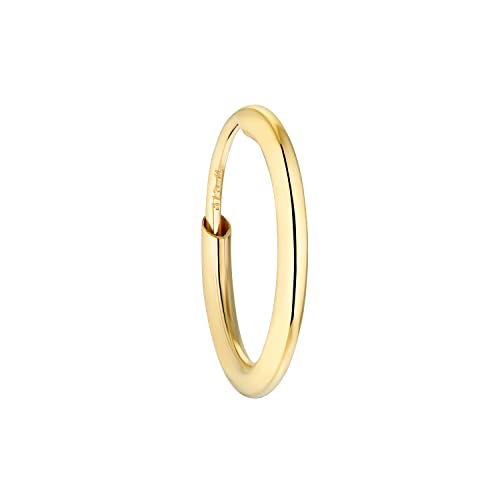 Amor Single Creole 375 Gold Unisex Damen Herren Ohrschmuck, 1 cm, Gold, Kommt in Schmuck Geschenk Box, 2021578 von Amor