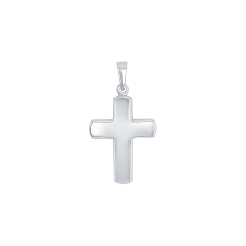 Amor Motivanhänger 925 Sterling Silber Unisex Damen Herren Anhänger, Silber, Kreuz, Kommt in Schmuck Geschenk Box, 9066414 von Amor