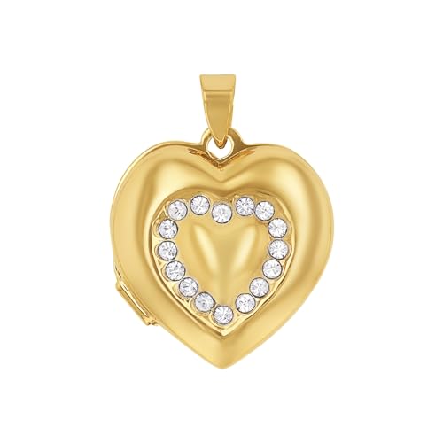 Amor Motivanhänger Damen Anhänger, mit Zirkonia synth., Gold, Herz, Kommt in Schmuck Geschenk Box, 2013567 von Amor