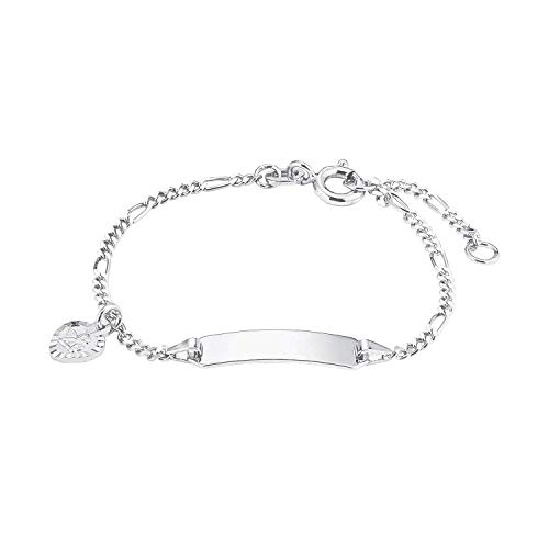 Amor Identarmband 925 Sterling Silber Mädchen Kinder Armschmuck, 12+2 cm, Silber, Kommt in Schmuck Geschenk Box, 9526703 von Amor