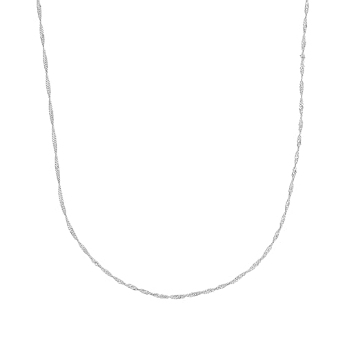 Amor Collier 925 Sterling Silber Damen Halsschmuck, 45 cm, Silber, Kommt in Schmuck Geschenk Box, 9208647 von Amor