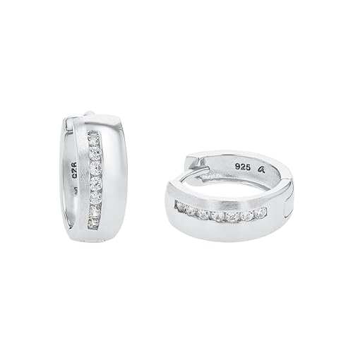 Amor Creolen 925 Sterling Silber Damen Ohrschmuck, mit Zirkonia synth., 1,5 cm, Silber, Kommt in Schmuck Geschenk Box, 9058310 Amor Creolen 925 Sterling Silber Damen Ohrschmuck, mit Zirkonia synth., 1,5 cm, Silber, Kommt in Schmuck Geschenk Box, 9058310 von Amor
