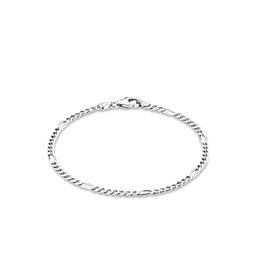 Amor Armband 925 Sterling Silber Unisex Damen Herren Armschmuck, 19 cm, Silber, Kommt in Schmuck Geschenk Box, 9048175 von Amor