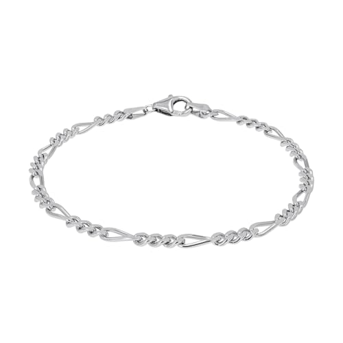 Amor Armband 925 Sterling Silber Unisex Damen Herren Armschmuck, 19 cm, Silber, Kommt in Schmuck Geschenk Box, 9048311 von Amor