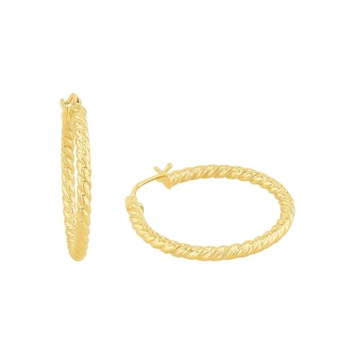 Amor Creolen Damen Ohrschmuck, 2,5 cm, Gold, Kommt in Schmuck Geschenk Box, 2014198 von Amor