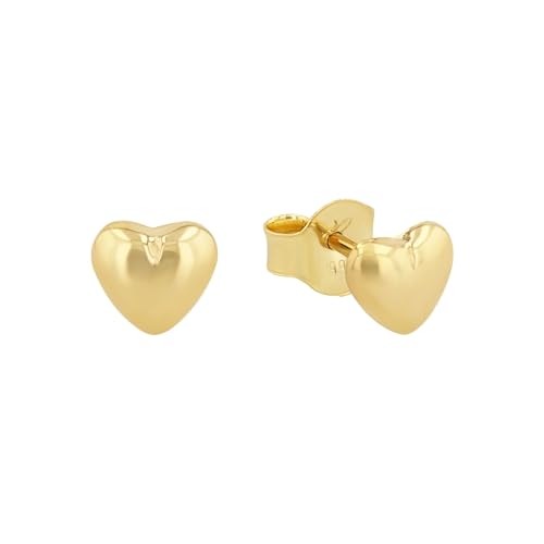 Amor Ohrstecker Damen Ohrschmuck, 0,5 cm, Gold, Herz, Kommt in Schmuck Geschenk Box, 2015248 von Amor